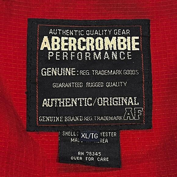 ★ Abercrombie & Fitch Vintage (80’s) Red Striped Windbreaker Jacket ★ - Picture 5 of 7